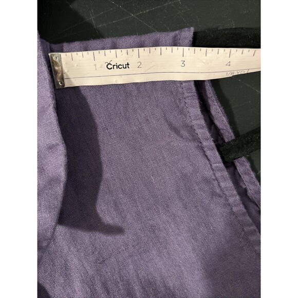 Amazhiyu Dress Small Purple Linen Button Down Midi Collar Sleeveless Pocket Boho - Picture 16 of 16